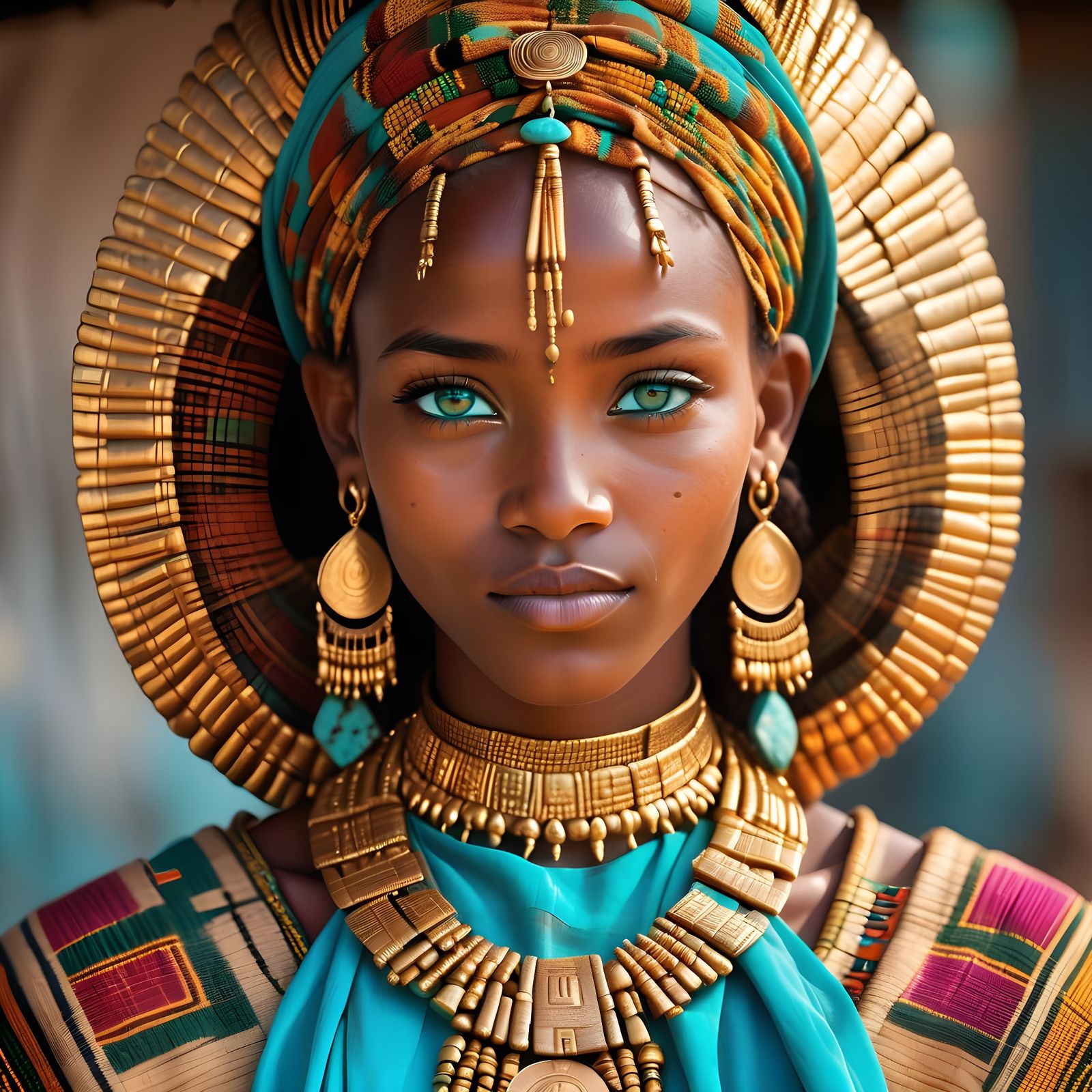 Ethiopian Princess in African Village Attire