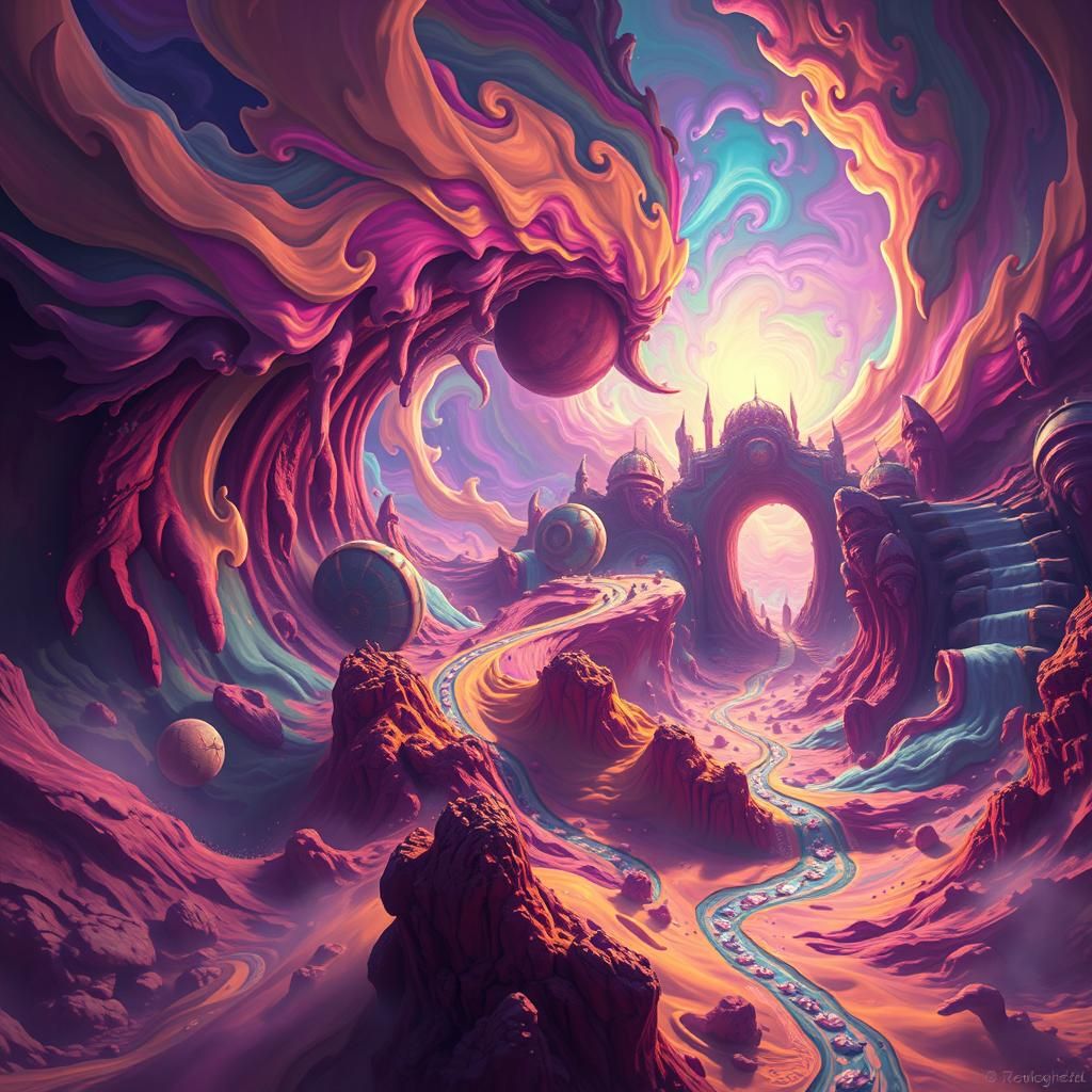 Kaleidoscopic Colors in a Fantastical Realm