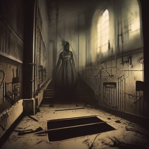 Abandoned Asylum Terror in a Dark, Grimy Cinematic Style