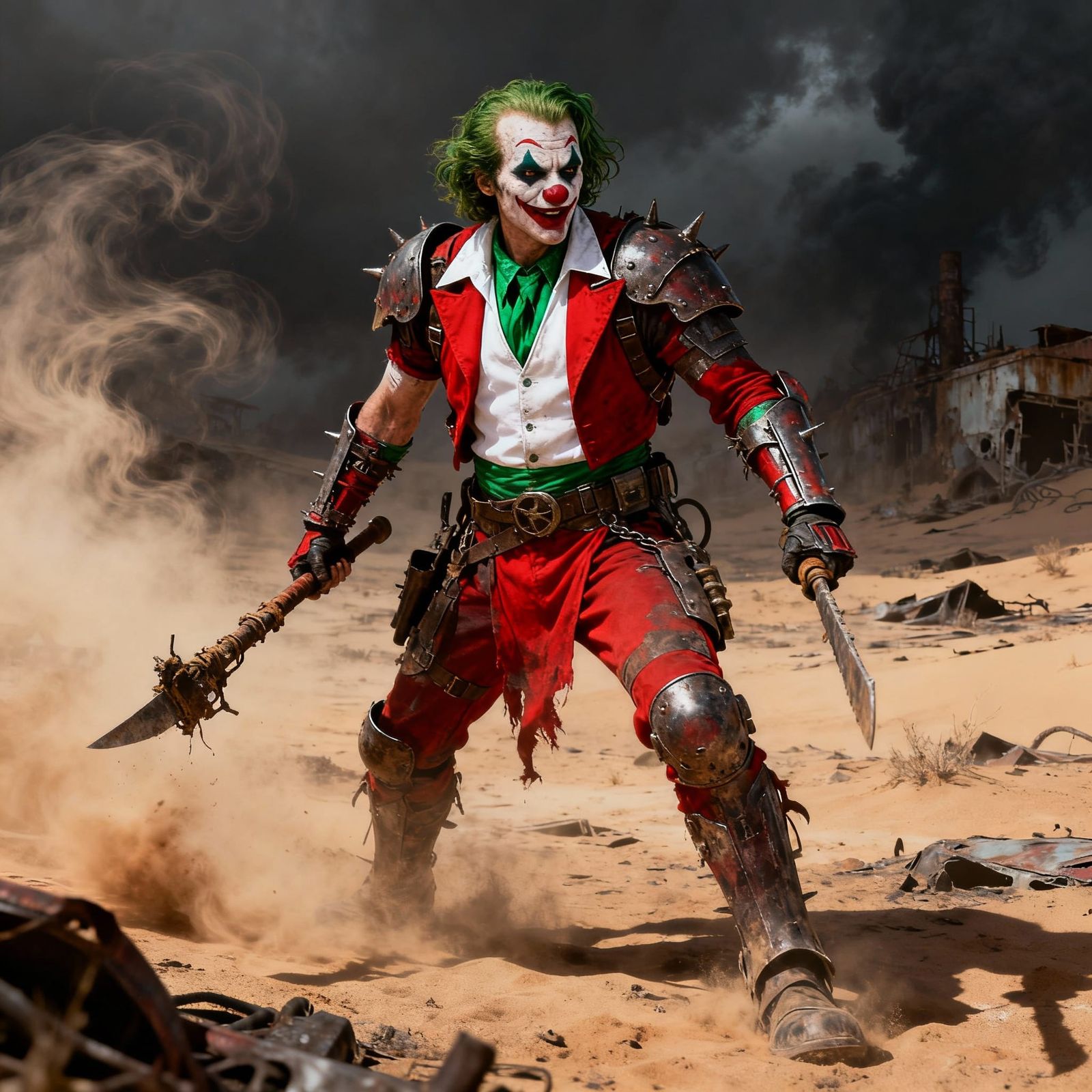 Mad Max Mexican Joker Warrior in Desert