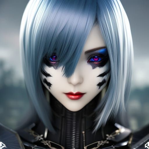 Dark Elf Girl in Detailed Digital Matte Painting