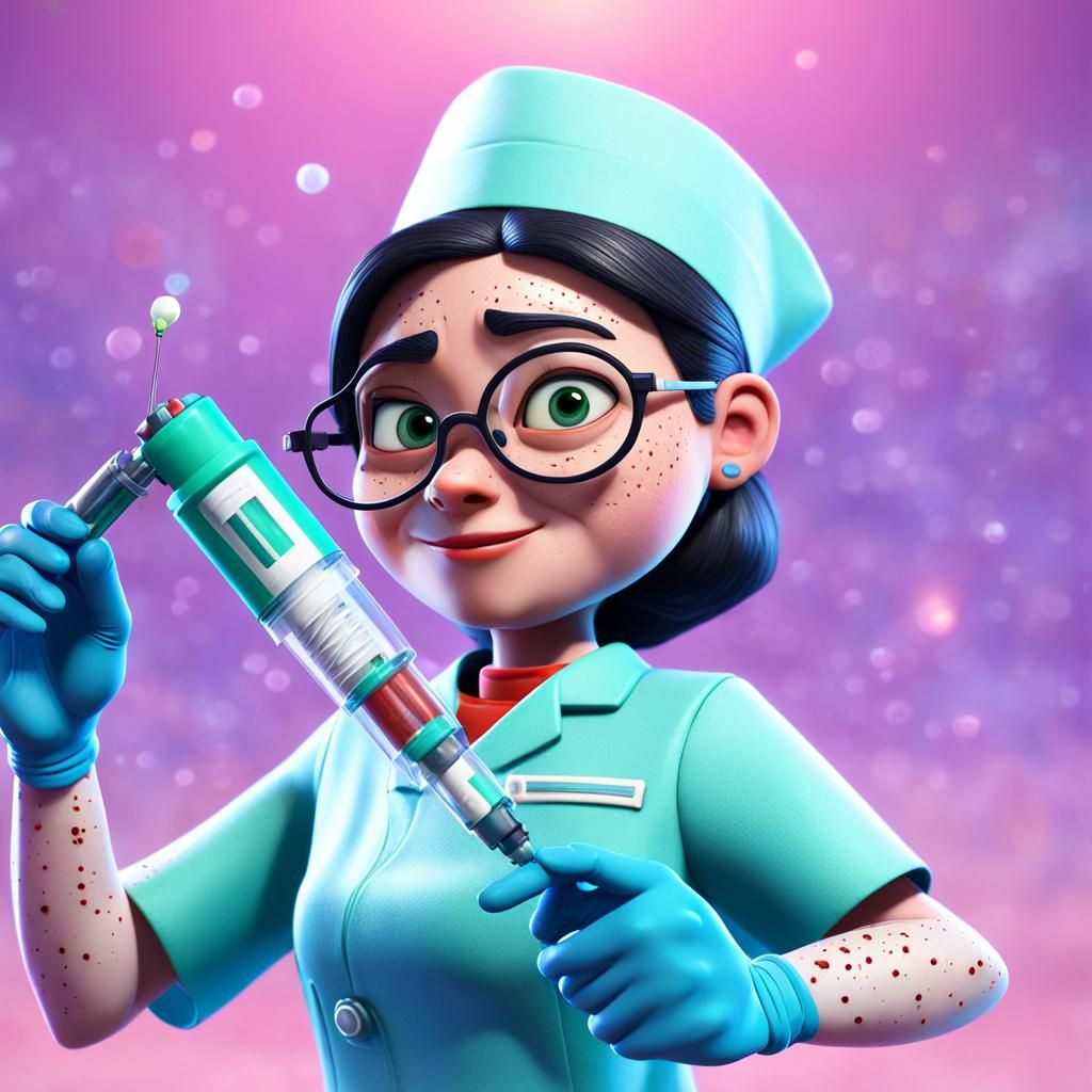 Microscopic World: Medical Needle in Animated 3D