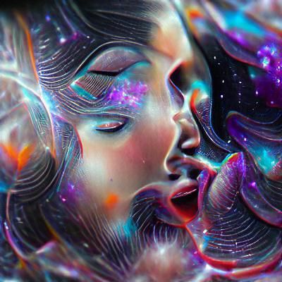 Holographic Cosmic Illustration of Lust by Amaringo