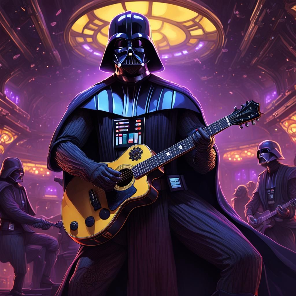 Darth Vader Rocks 80s Club: Dark Fantasy Art