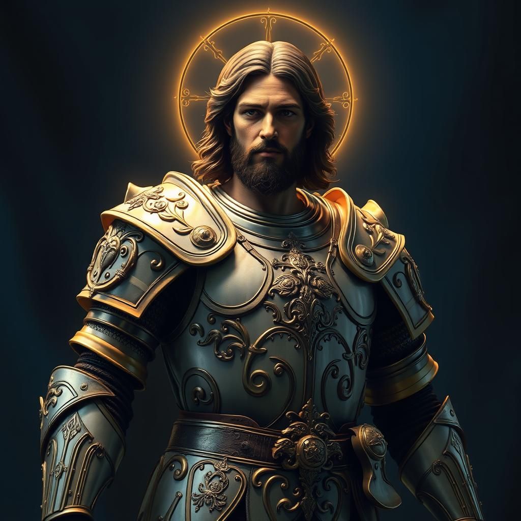Jesus Christ in Exquisite Armor: Fantasy Concept Art