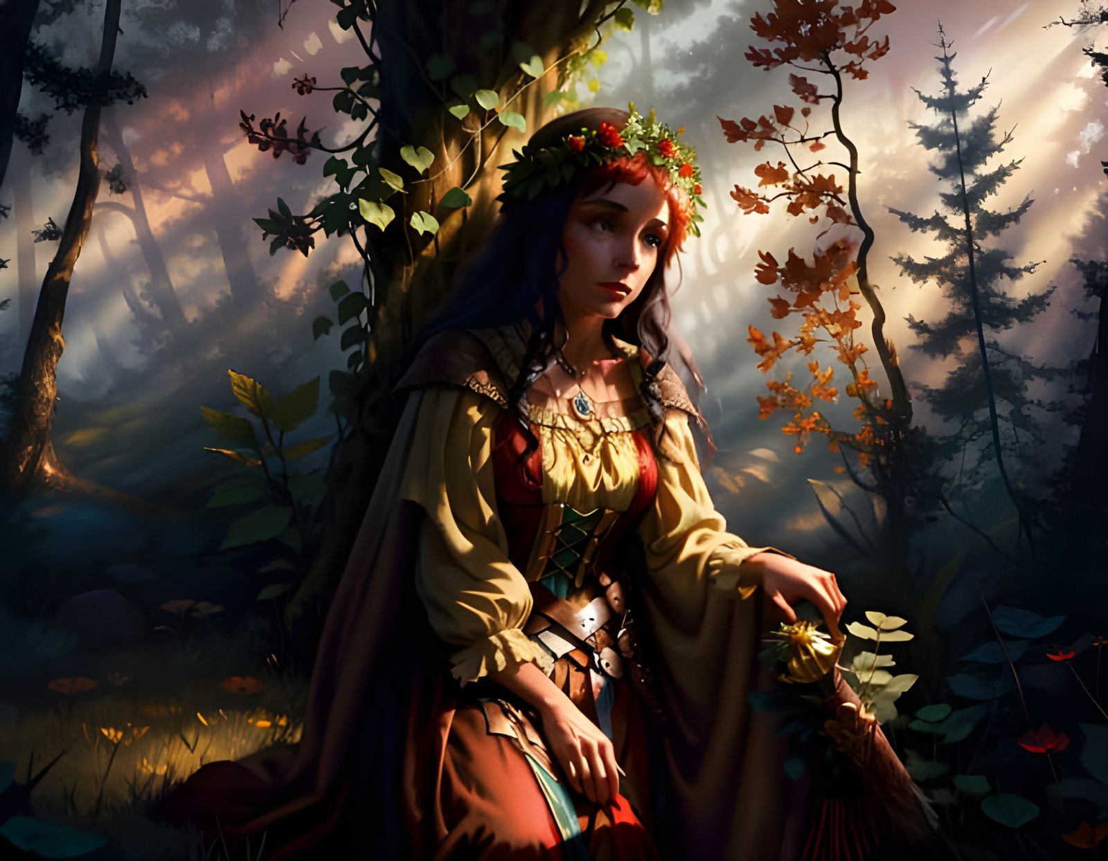 Red Riding Hood Lost in Spooky Forest