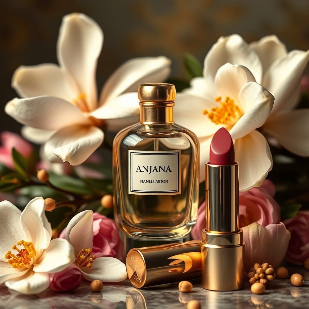 Anjana Perfume Bottle in an Intimate, Lavish Scene