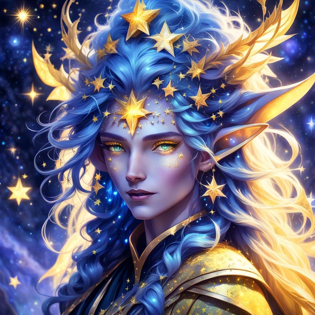 Astral Elf Druid of Stars Concept Art