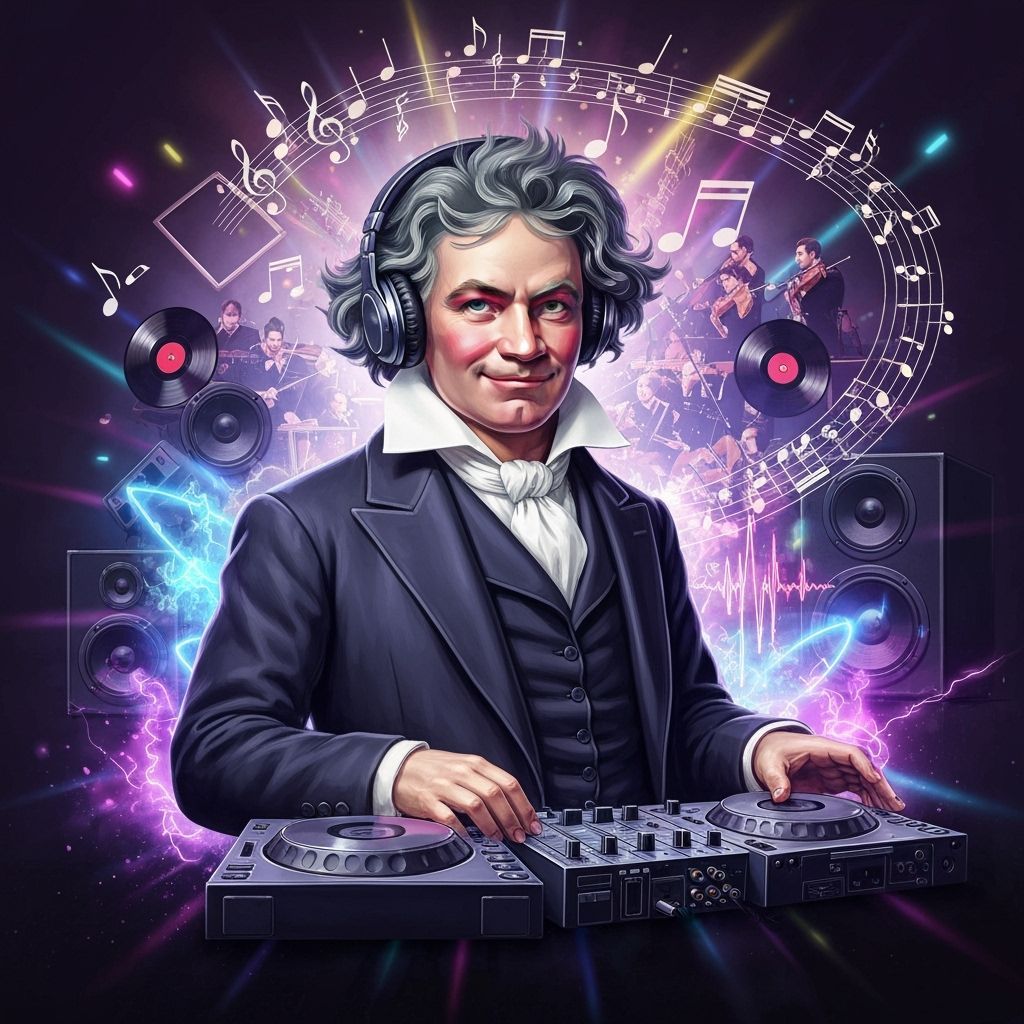 Beethoven the DJ: Double Exposure Neuroportrait