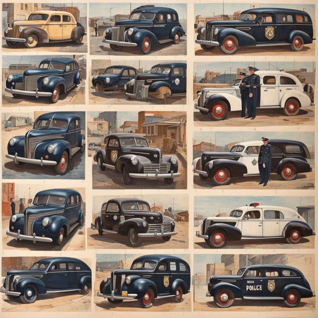 1940s Police Car Jigsaw Puzzle