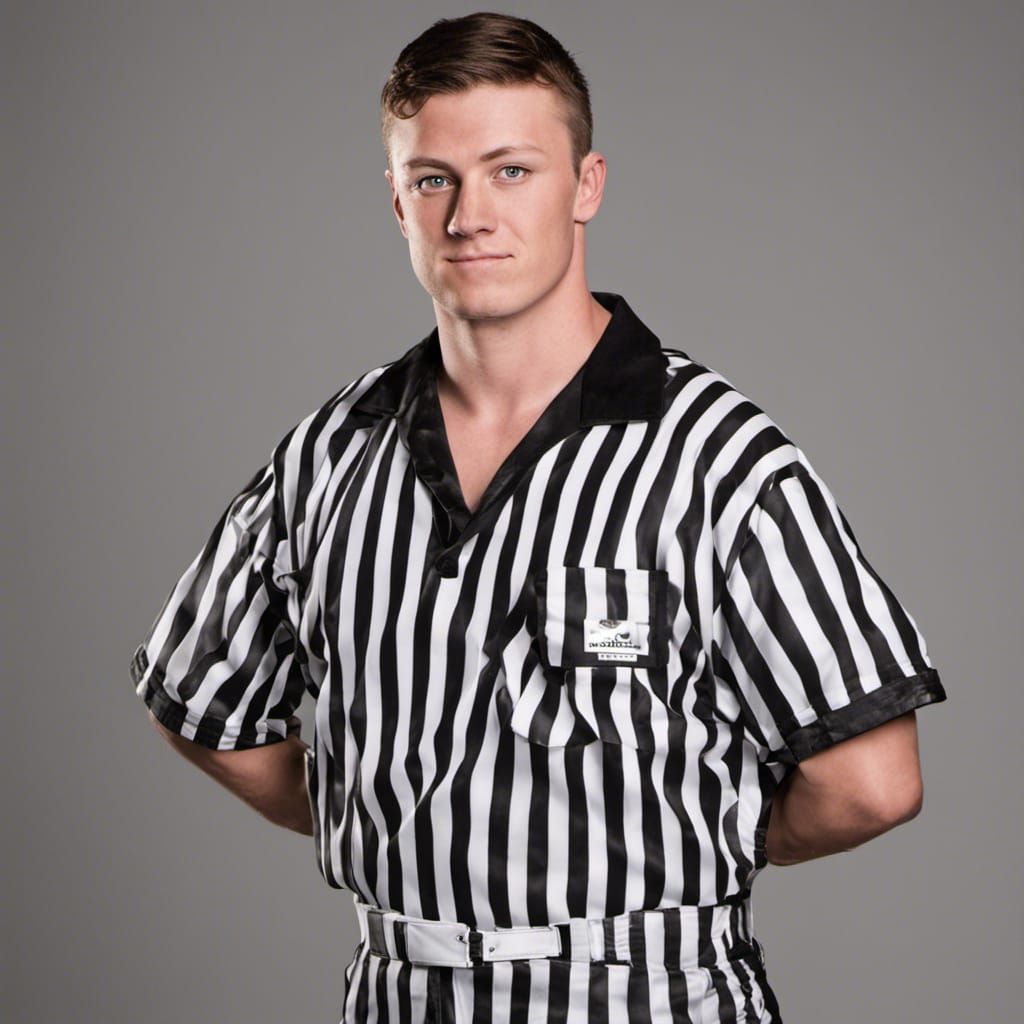 Pro Wrestling Referee Promo Shot of Young Australian Man