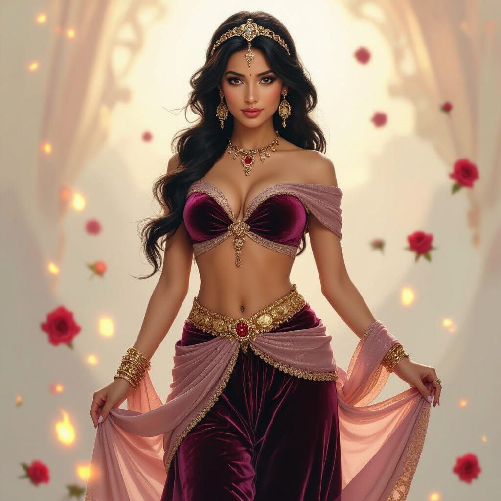 Princess Jasmine in Valentine's Harem Pants, Pre-Raphaelite ...