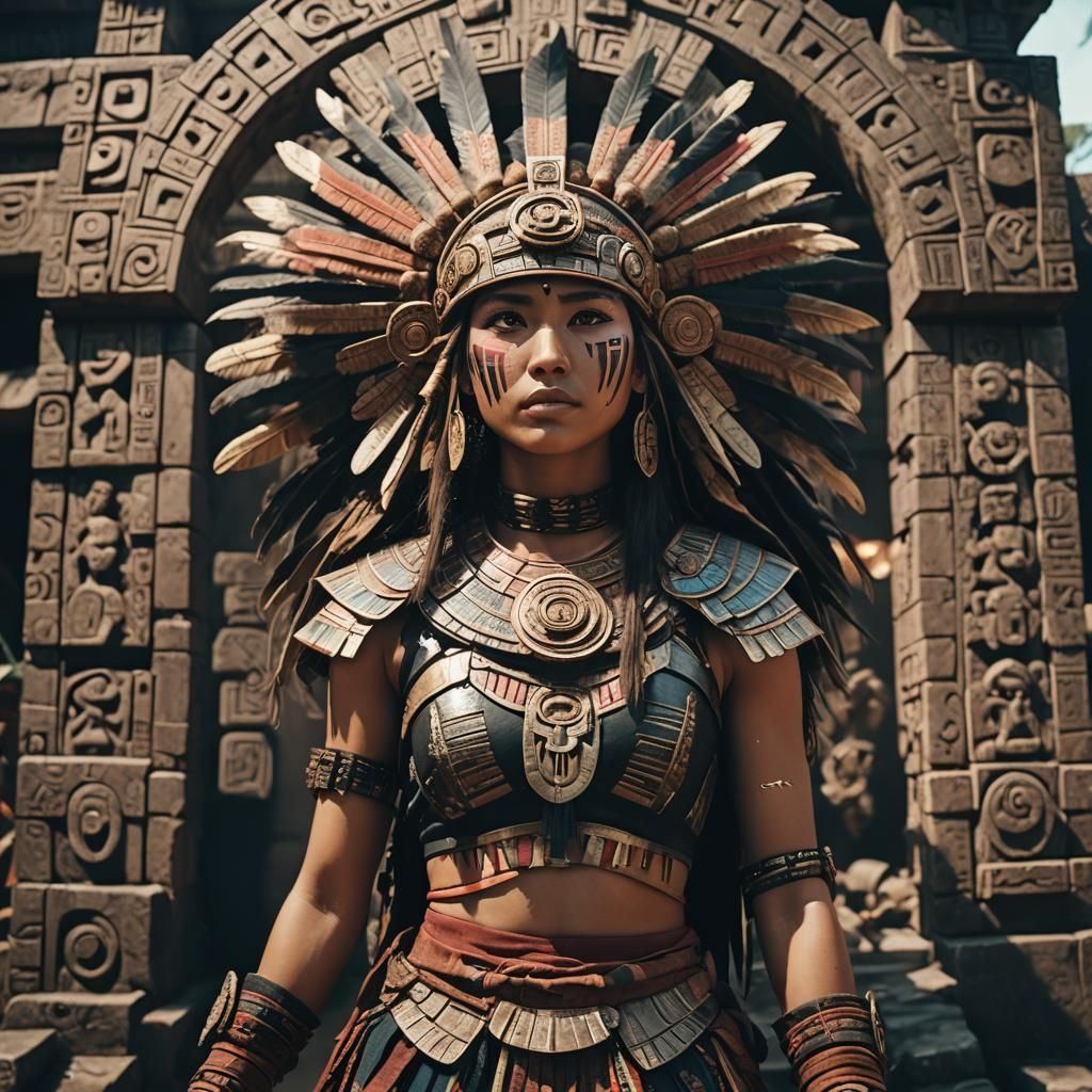 Aztec Woman: Cinematic Film Still