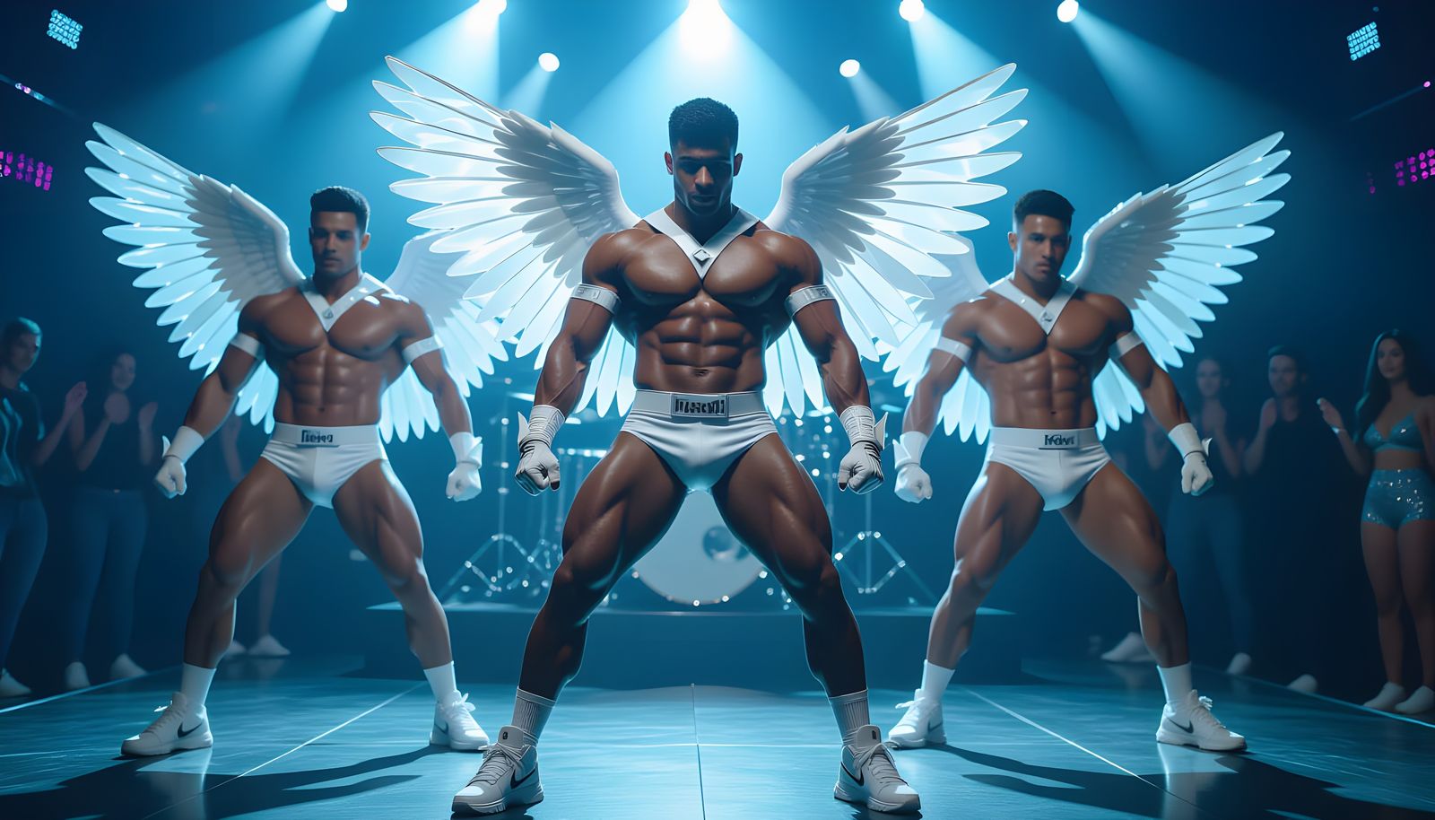 Nightclub Gogo Dancers in Latex: Hyperrealistic Photo