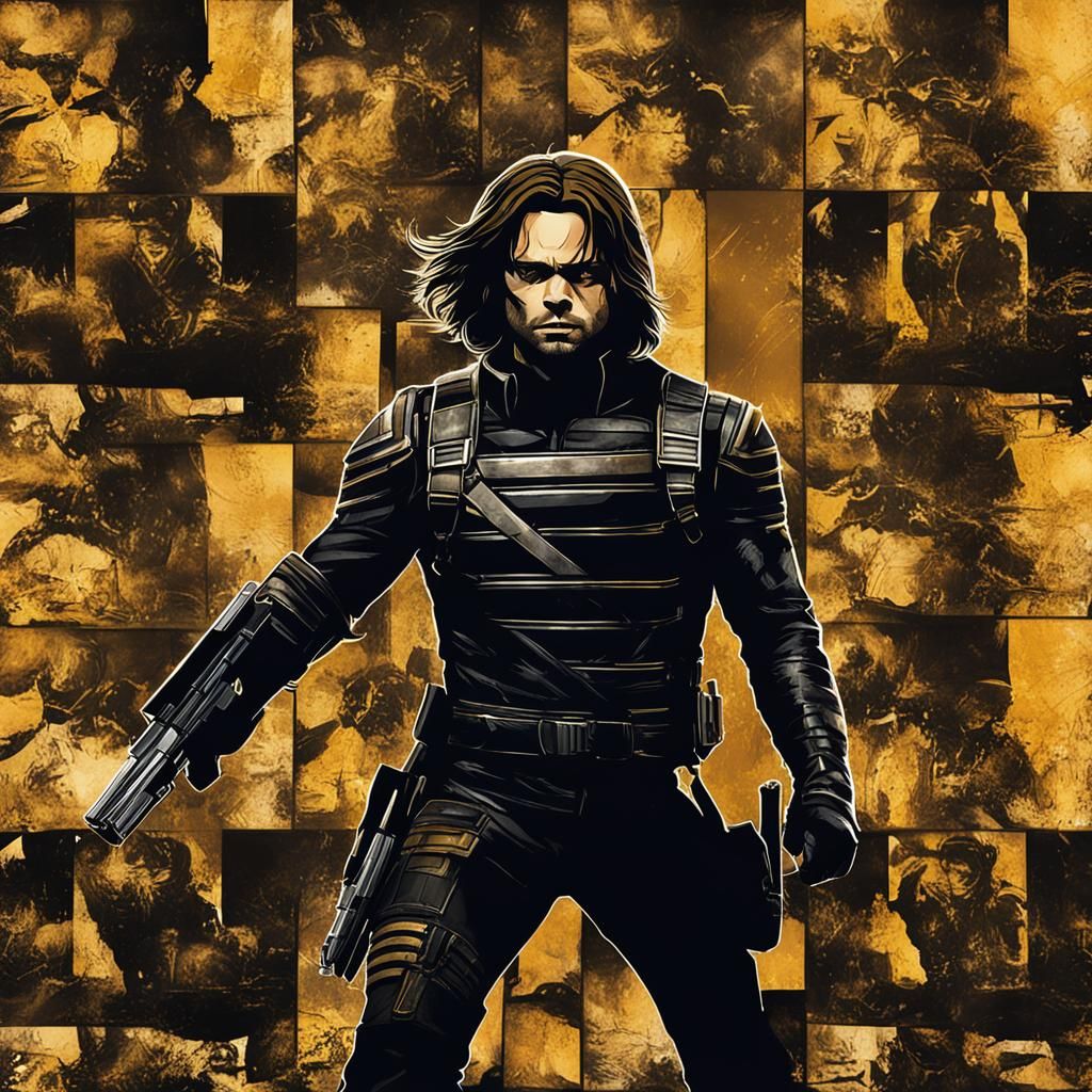 Winter Soldier Abstract Wallpaper in Sinister Style