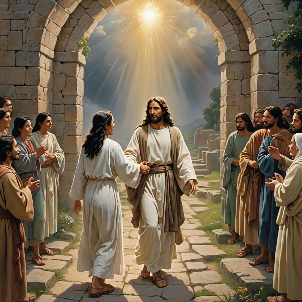 Woman Meets Jesus at Heaven's Gate