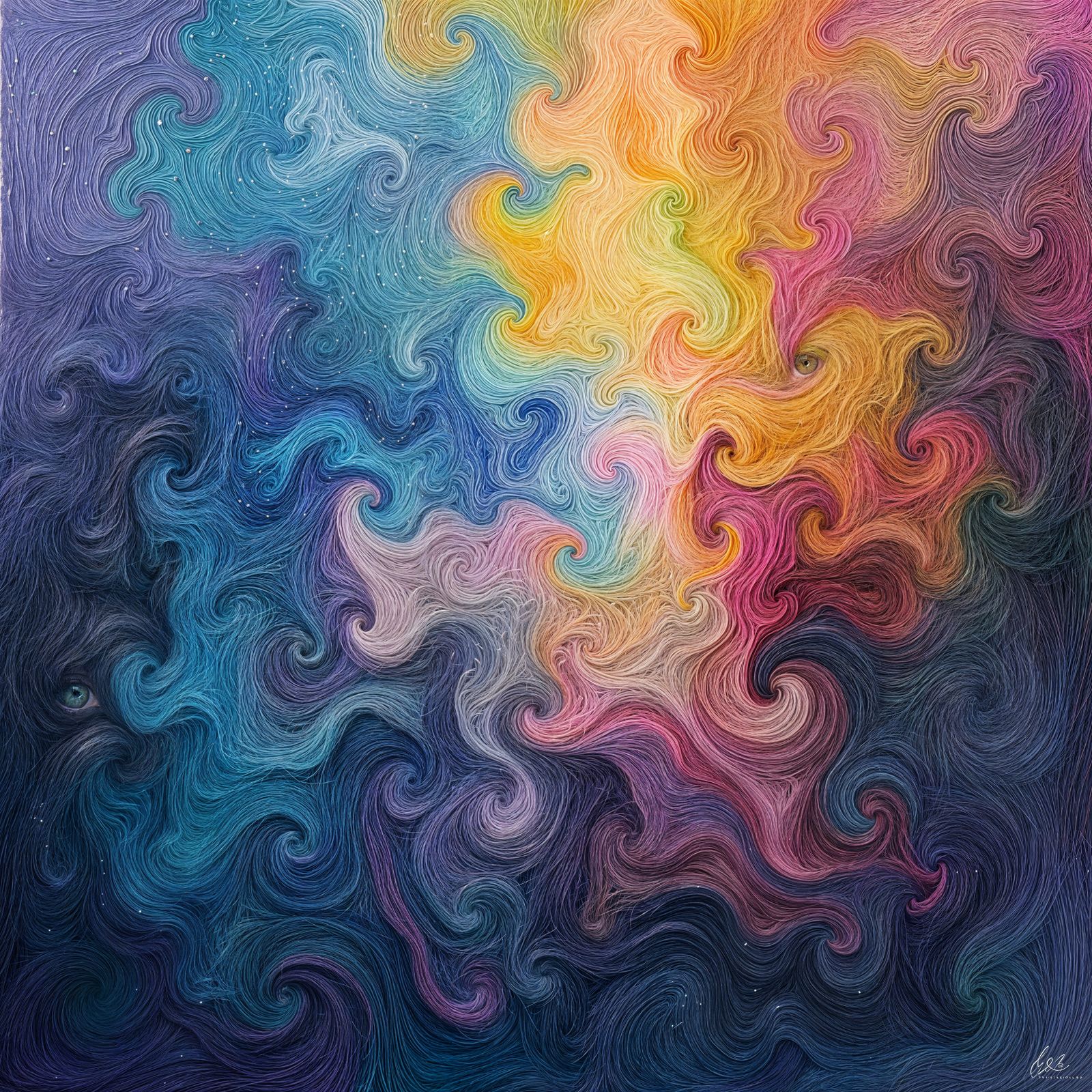 Abstract Colorful Explosion Generated by AI