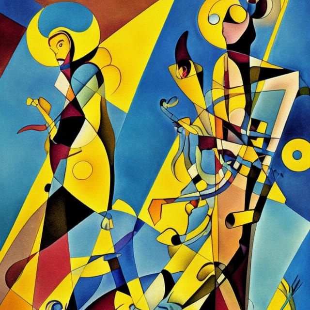 Cain and Abel in Art Nouveau Fantasycore Style