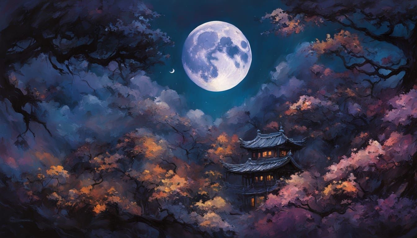 Surreal Dreamscape of Seasons in Vibrant Bloom