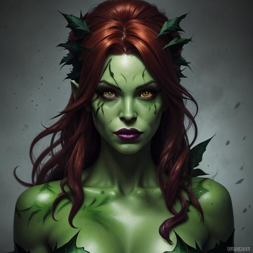 Hyperrealistic Batboy Poison Ivy Concept Art