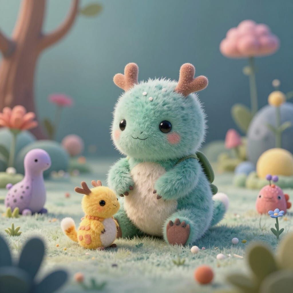 Alien Observing Geometric Rock on Exotic Planet