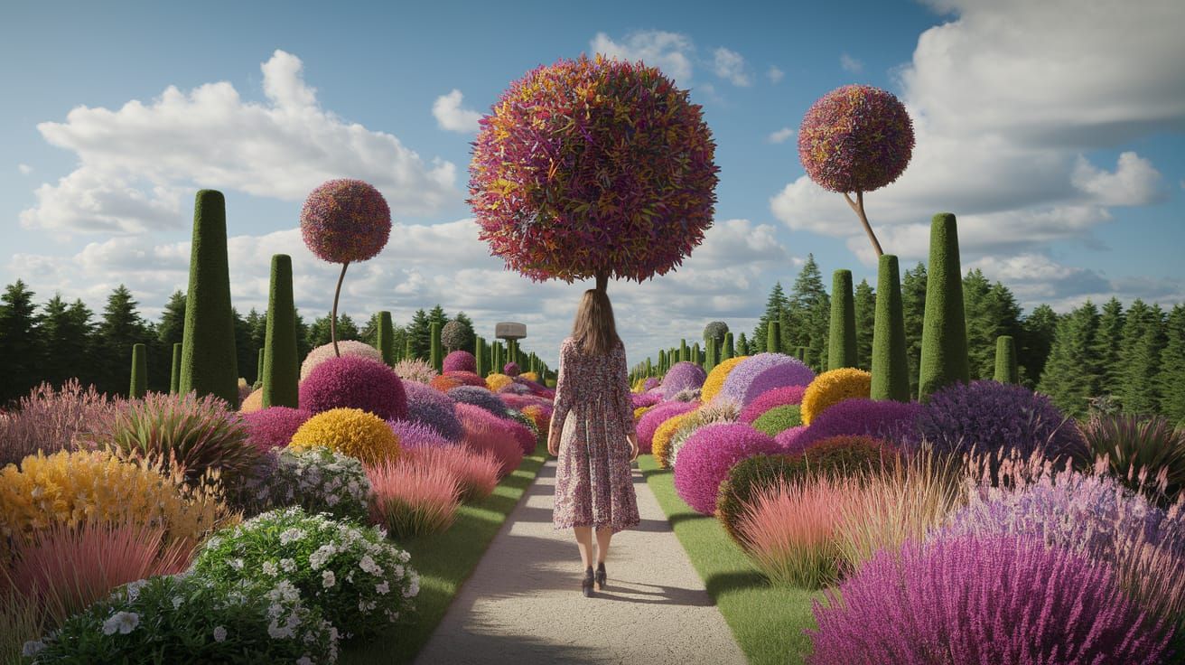 Surreal Landscape in Whimsical Oil Pastel Style