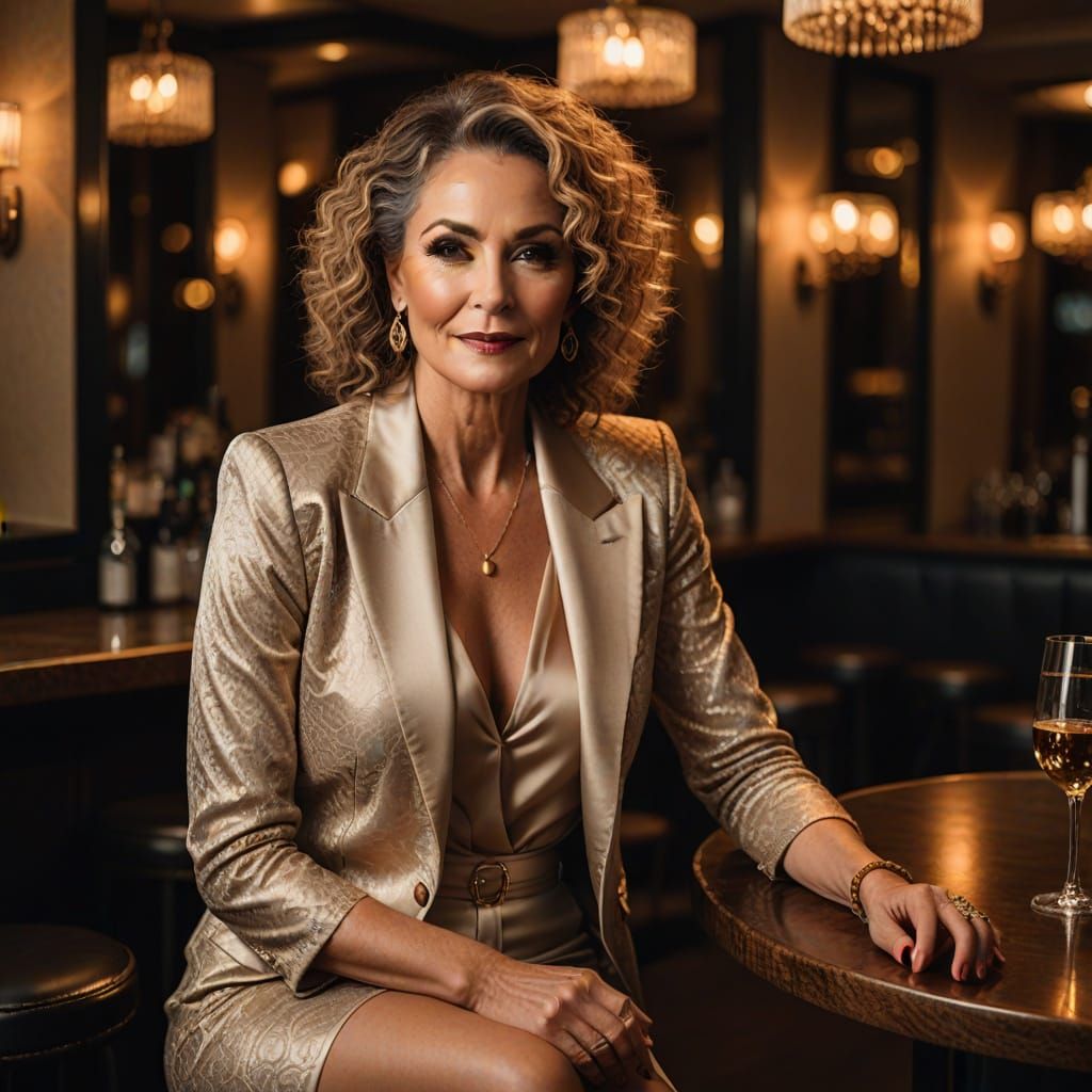 Elegant Boudoir Portrait of Mature Woman