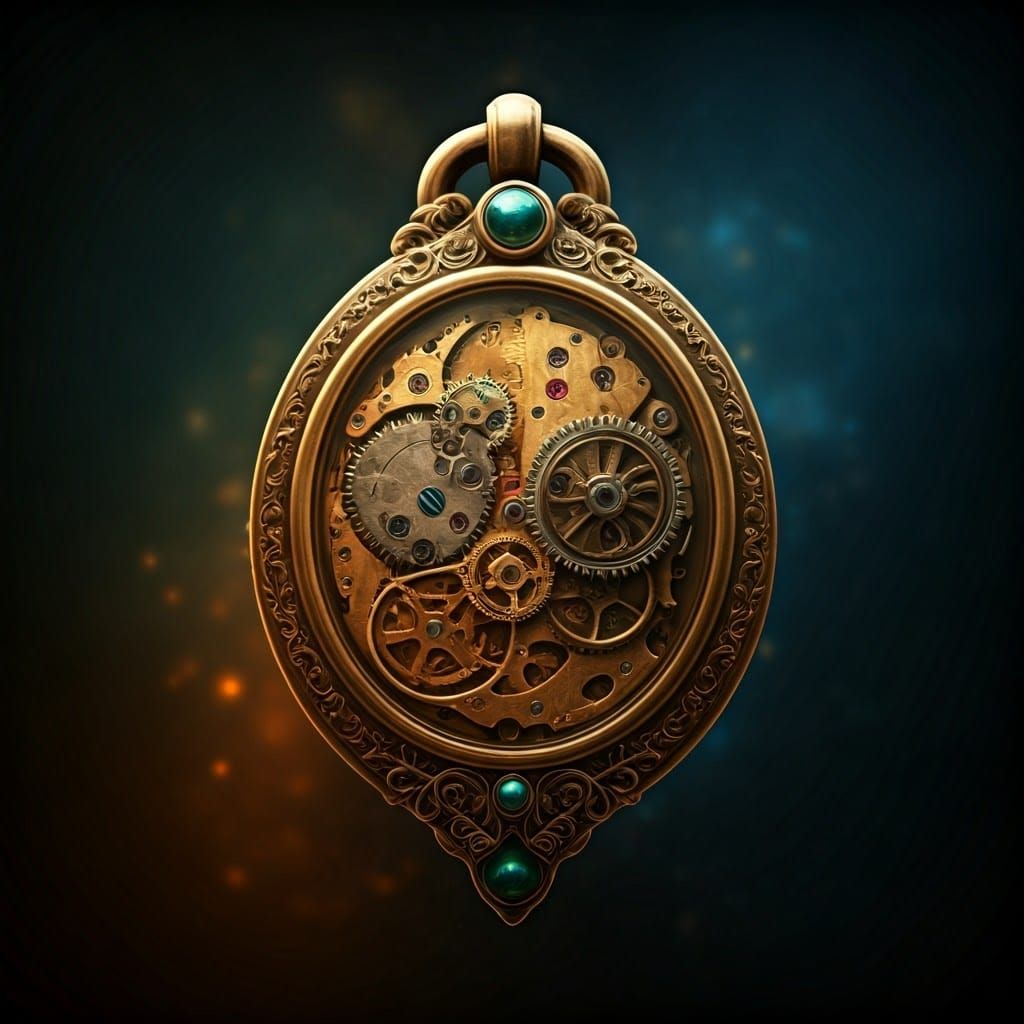 Brass Clockwork Amulet
