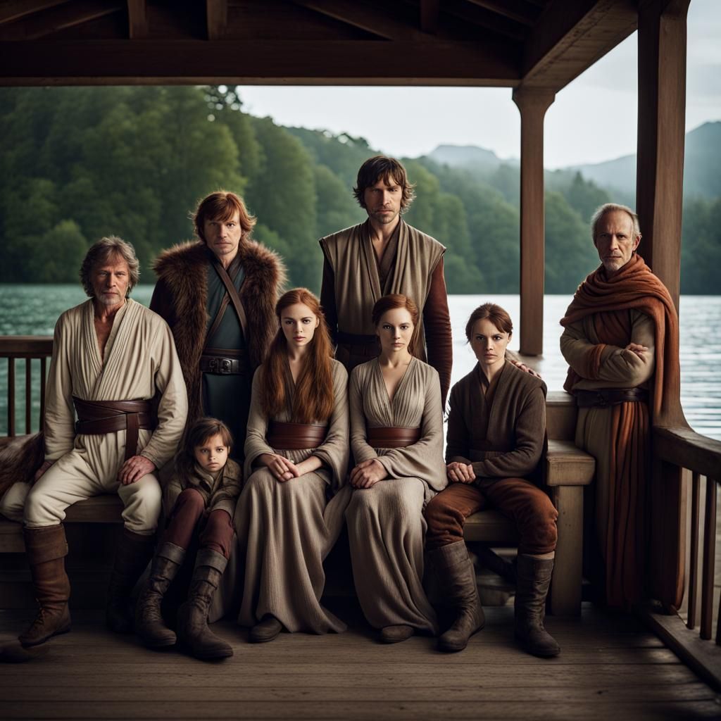 Skywalker Family Portrait at Naboo Lake House