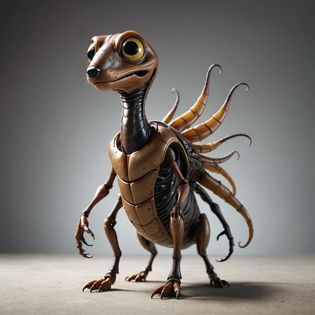 Slimoth Alien Standing Upright with Multiple Limbs