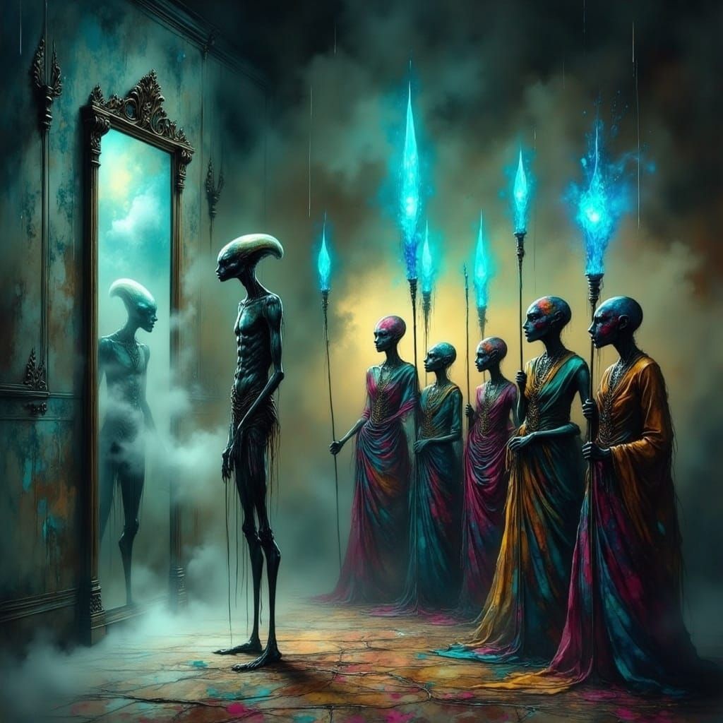 Otherworldly Encounter in a Dreamlike Realm