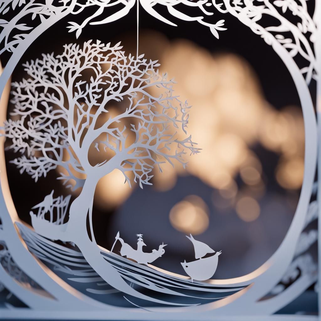 Papercut Art: The Tempest in Natural Lighting