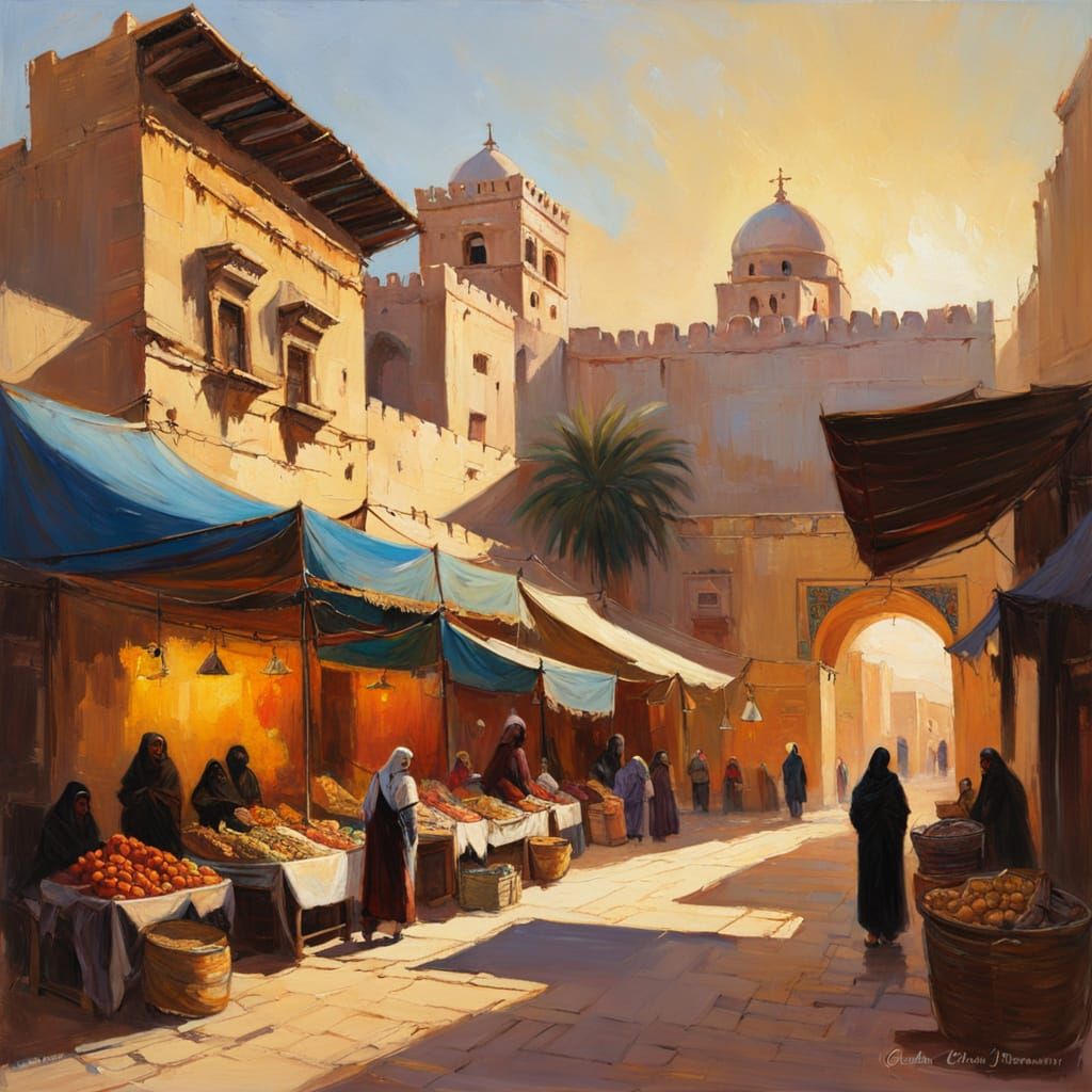 Marruecos in Vibrant Impressionist Style