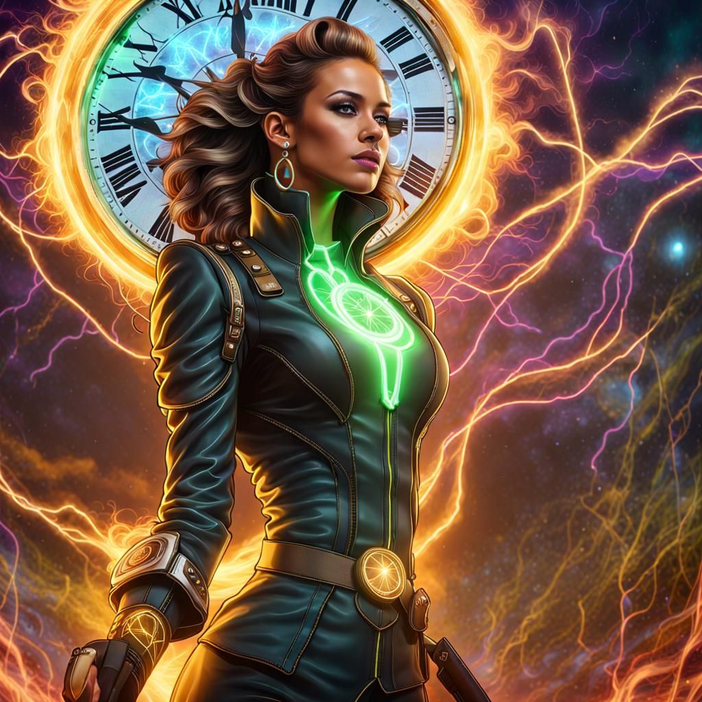 Time Traveler Superhero Summoning Electric Power