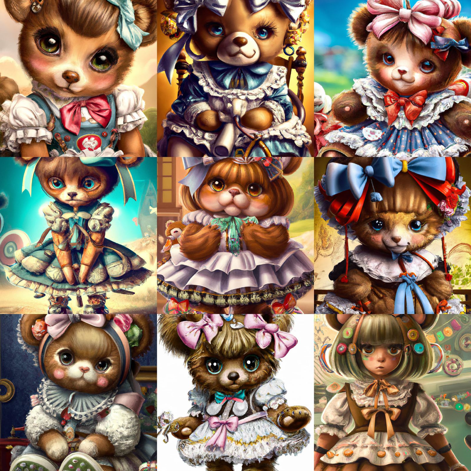 Anthropomorphic Teddy Bear Nurse Portrait in 8K