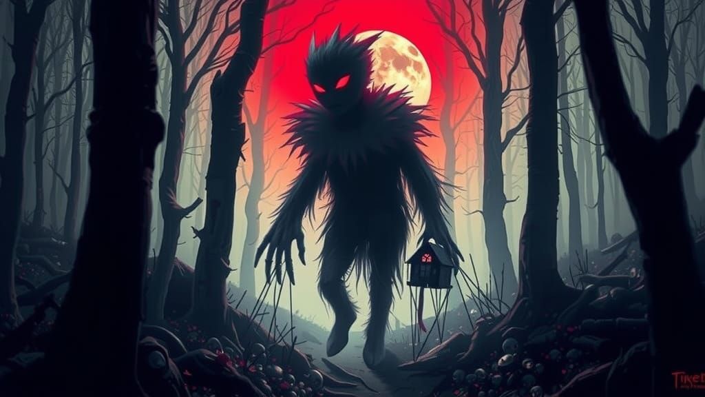 Gothic Horror: Voodoo Doll in Twisted Forest