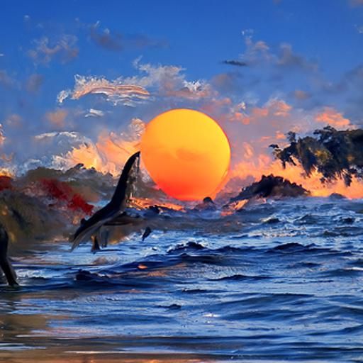 Sunset Oil Painting in the Style of James Gurney