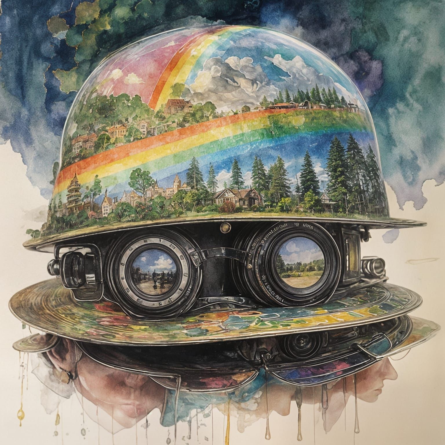 Vibrant Summer Masterpiece in Gouache Style