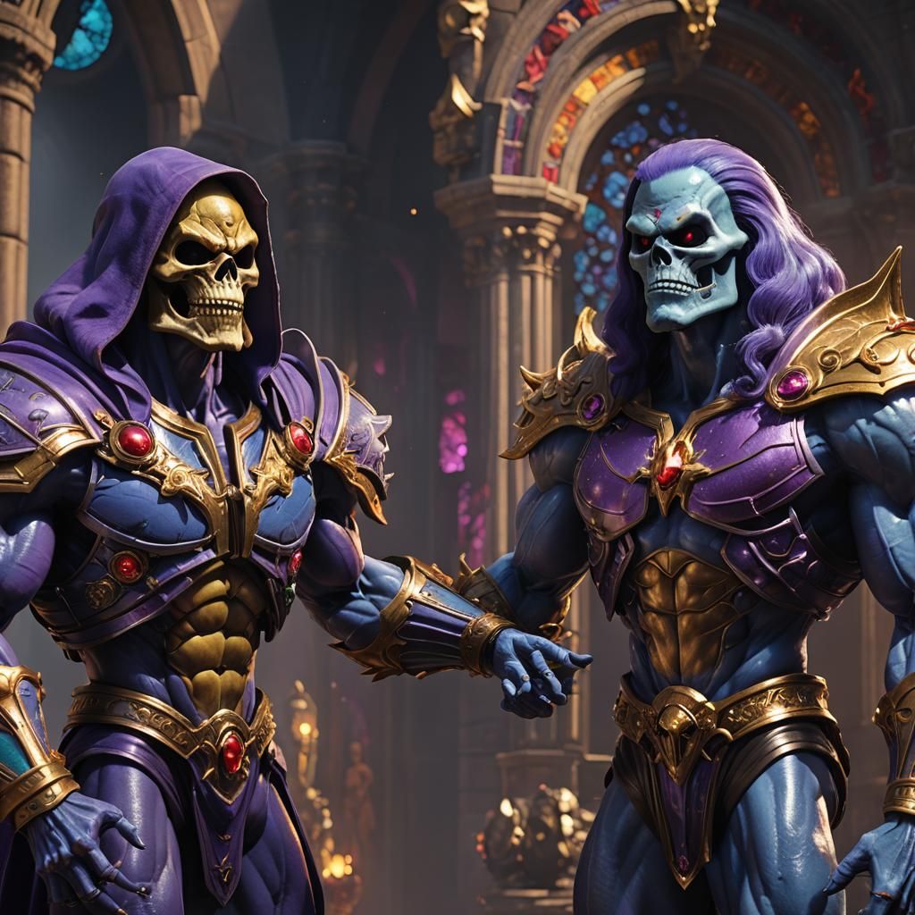 Skeletor and Hairy Skeletor