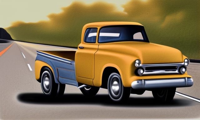Drunken Truck Crash: Hyperrealistic Retrocore Photoillustrat...