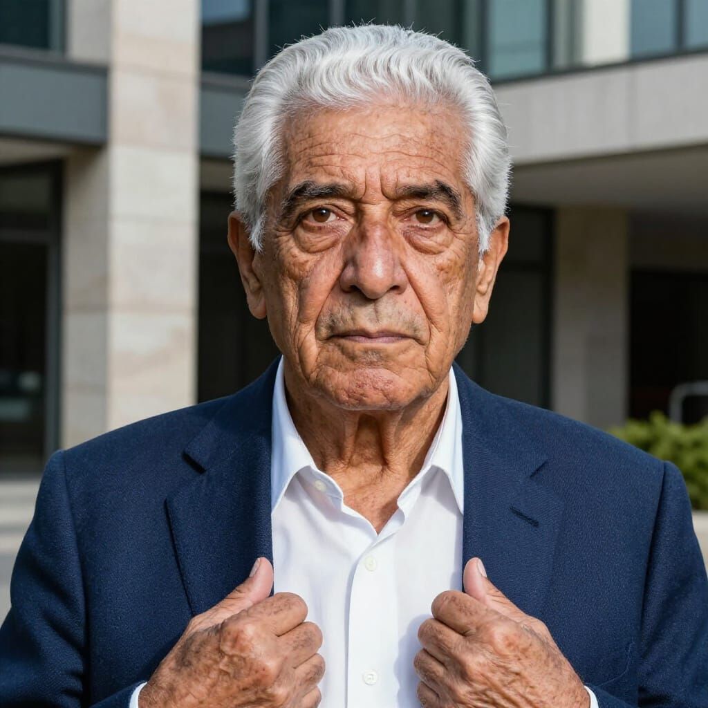 Photorealistic Portrait of a 76-Year-Old Chilean Man