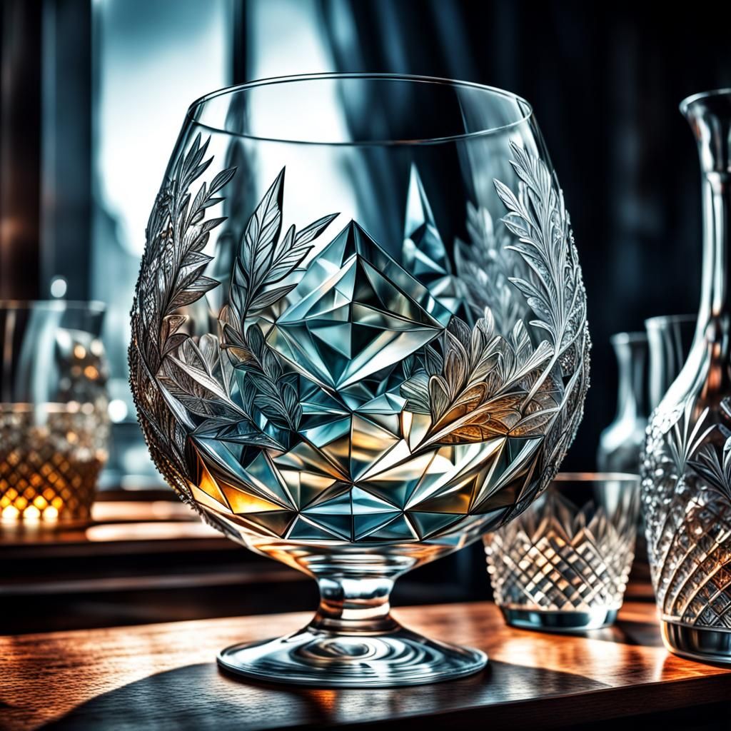 Hyperrealistic Glass Close-up in High Definition