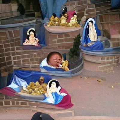 Baby Jesus in Disney Animation Style