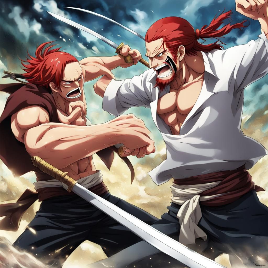 Epic Anime Battle: Shanks vs. Whitebeard