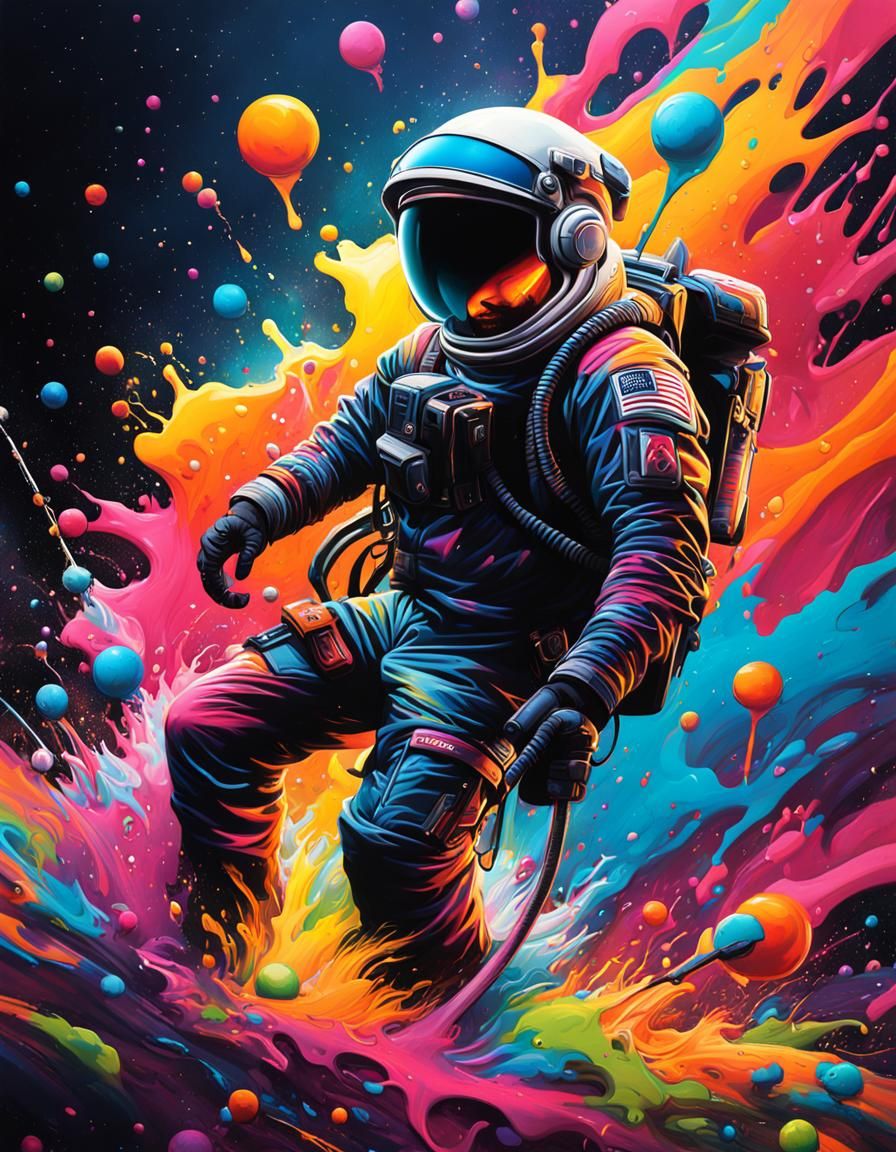 Space Douchebag Graffiti Street Art in Splash Style