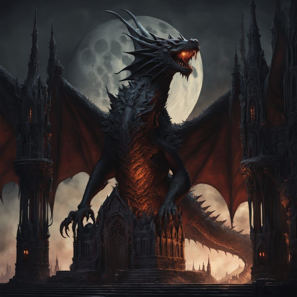 Gothic Dragon on Cathedral Spire