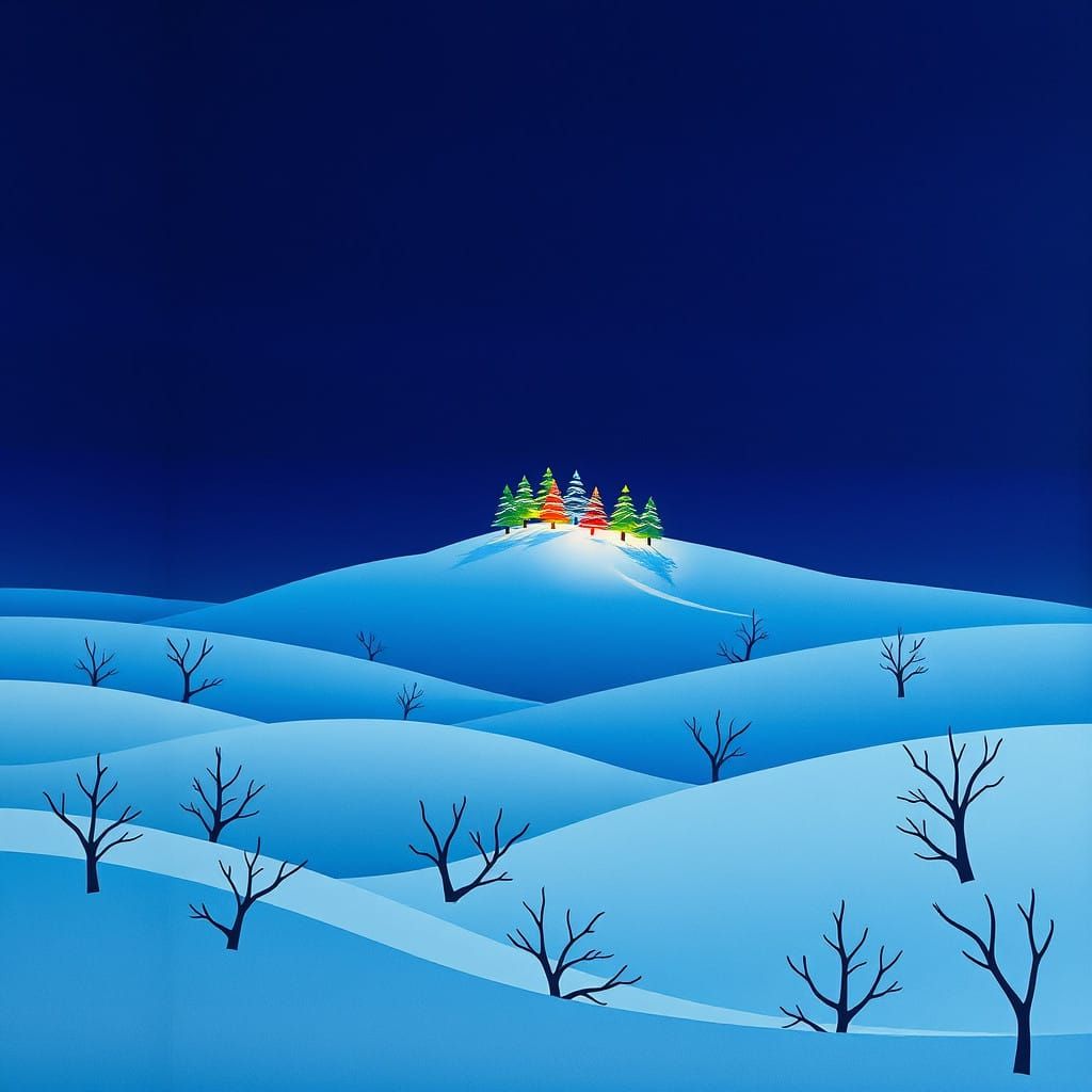 Whimsical Winter Wonderland in Vibrant Construction Paper Cu...