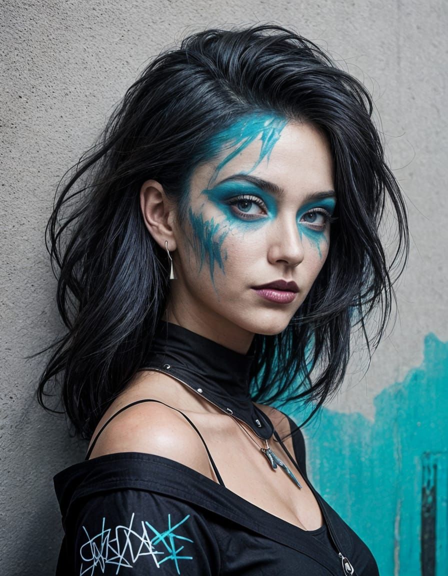 Vibrant Street Art Graffiti on Building Façade