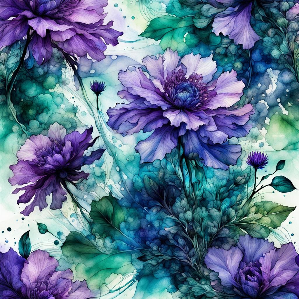 Whispers of a Fantasy Realm: Stylized Watercolor Double Expo...