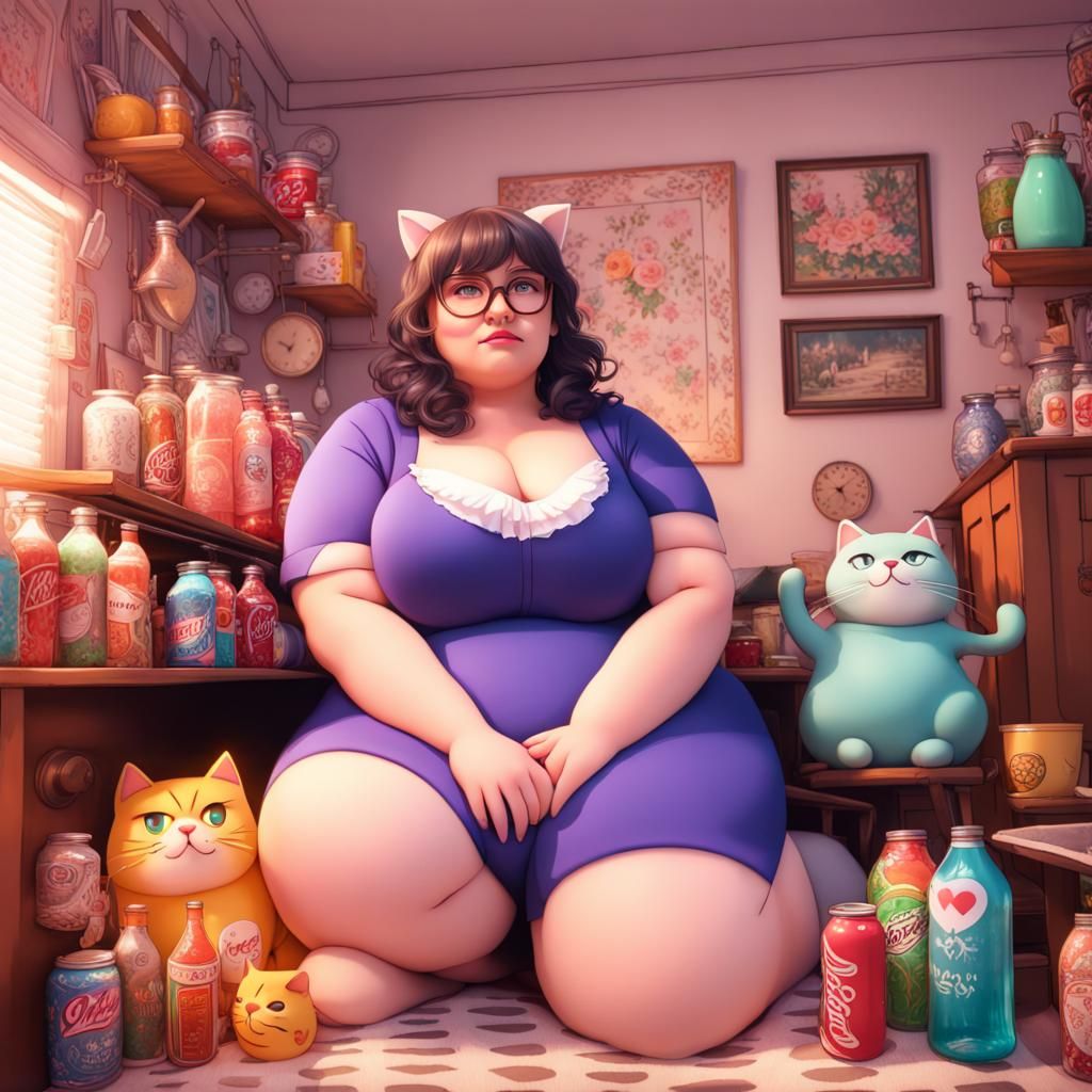 Curvy Gamer Girl Cosplay Live Stream Portrait